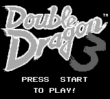 Double Dragon III The Arcade Game title screen for GameBoy